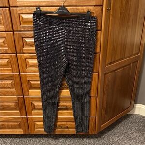 Shimmering Black Leggings